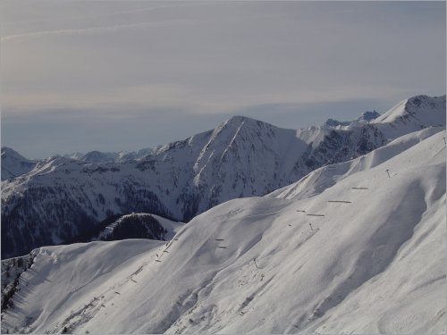 hot sunshine, cool slopes, few people...